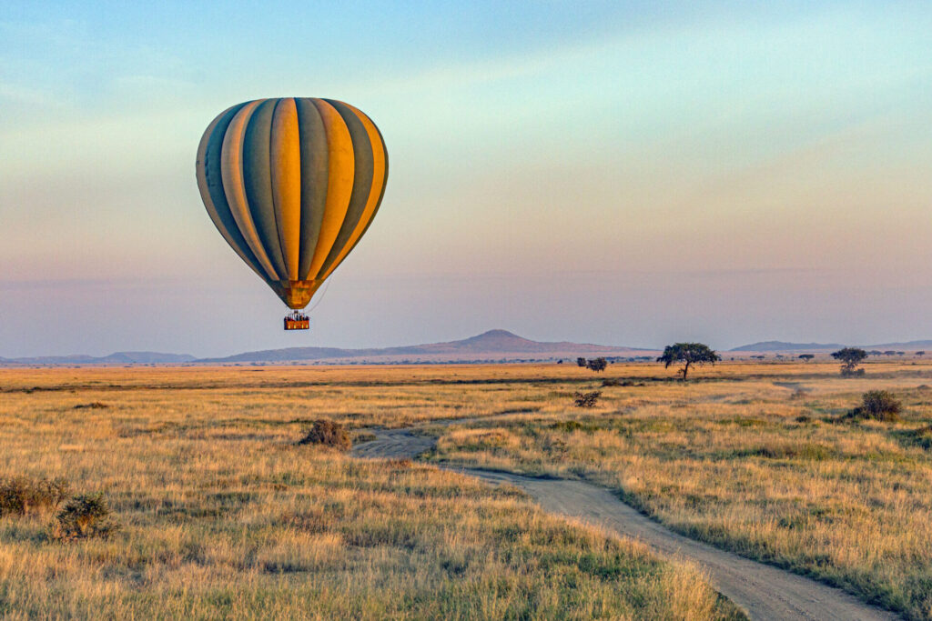 Hot air balloon ride over Serengeti National Park